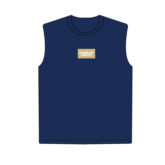 The Anna Active Tank Ramblin' Wreck Woven Label | Navy