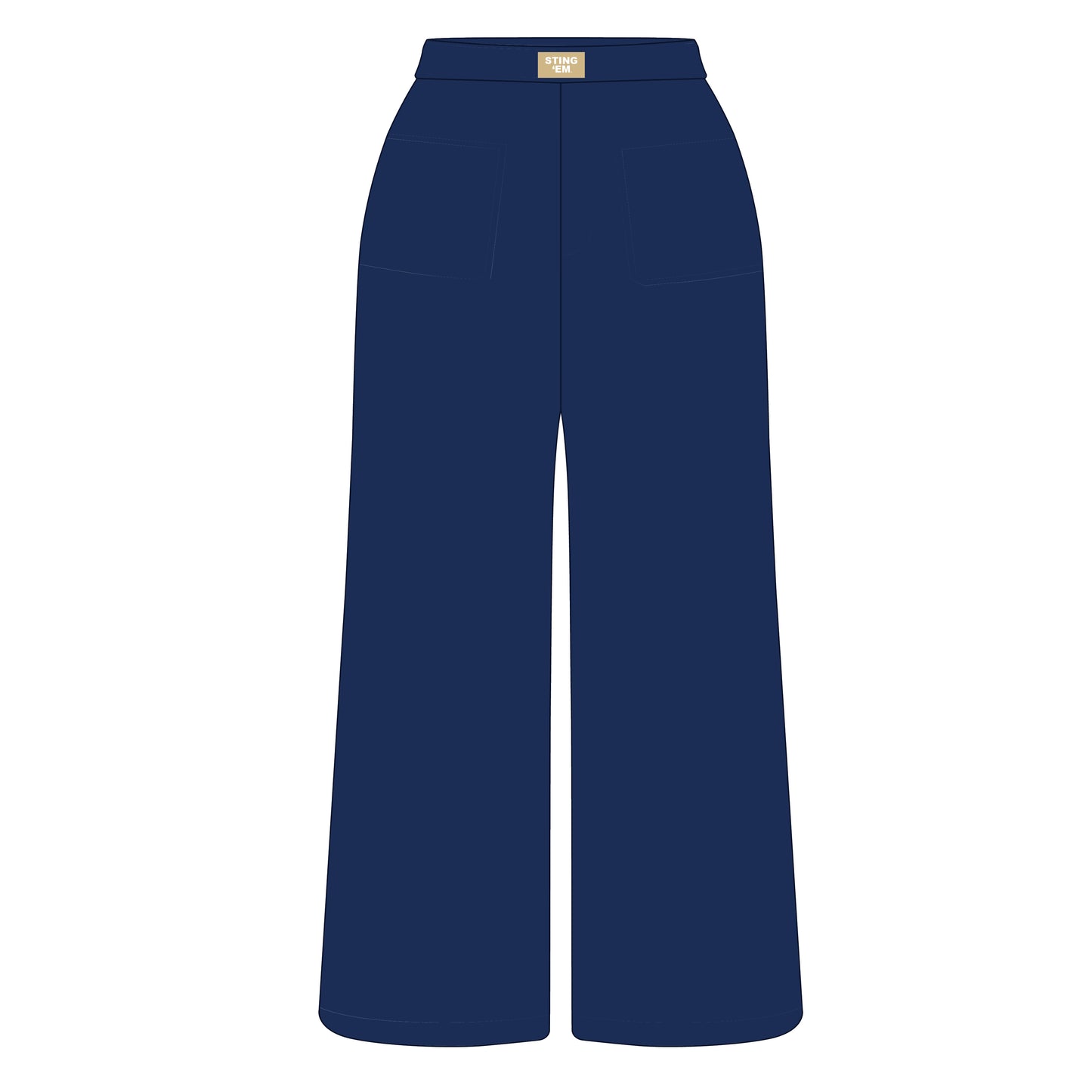 The Ava Airy Pants Sting 'Em Woven Label | Youth Navy