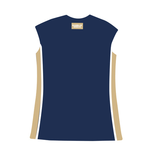 The Campbell Cap Sleeve Dress Sting 'Em Woven Label | Navy