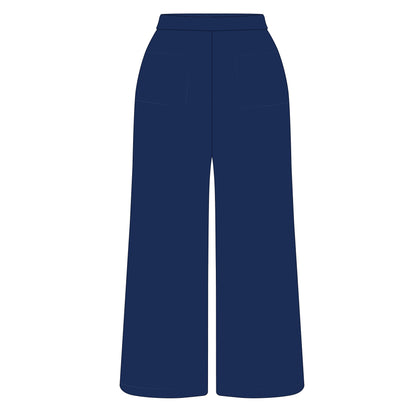 The Ava Airy Pants Sting 'Em Woven Label | Navy