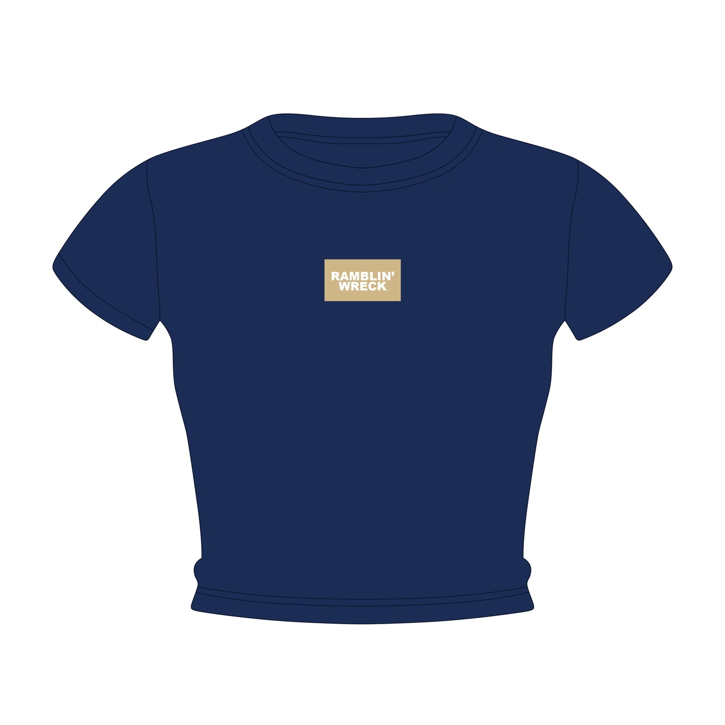 The Raegan Ribbed Baby Tee Sting 'Em Woven Label | Youth Navy
