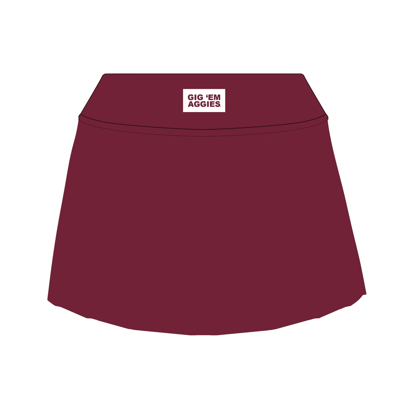 The Alli Tennis Skort Gig 'Em Aggies Woven Label | Youth Deep Maroon