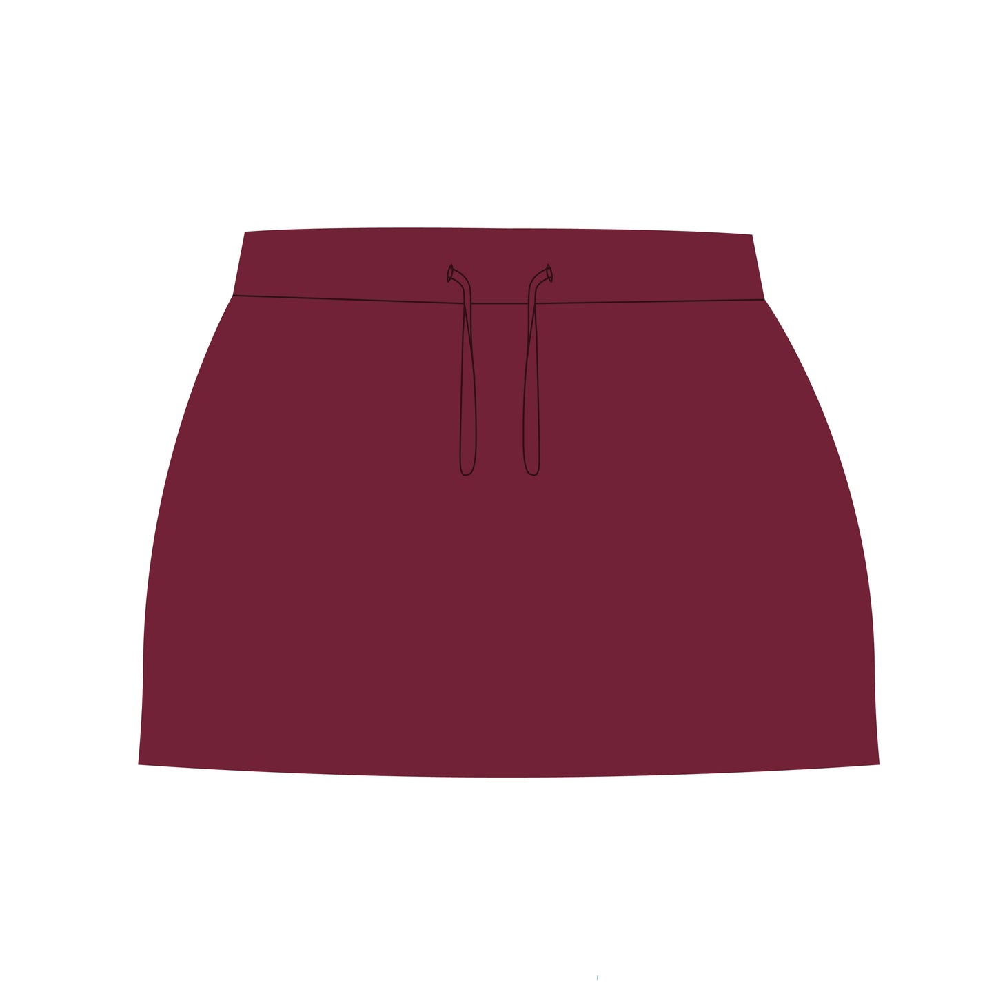The Anna Active Skort Gig 'Em Aggies Woven Label | Deep Maroon