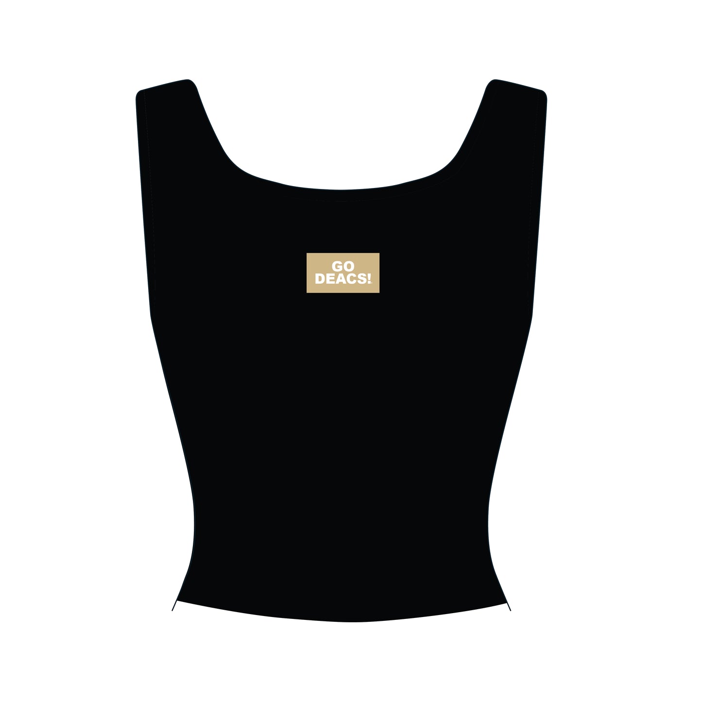 The Alli Airy Tank Go Deacs Woven Label | Black