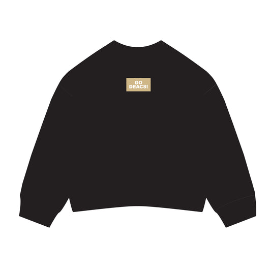 The Ava Airy Crewneck Go Deacs Woven Label | Black