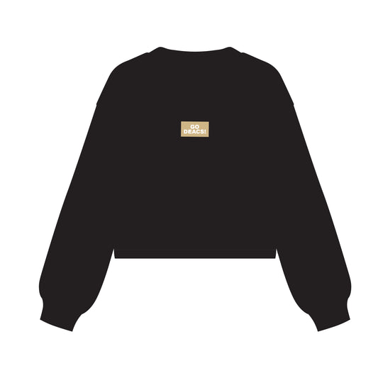 The Becca Boxy Crewneck Go Deacs Woven Label | Youth Black