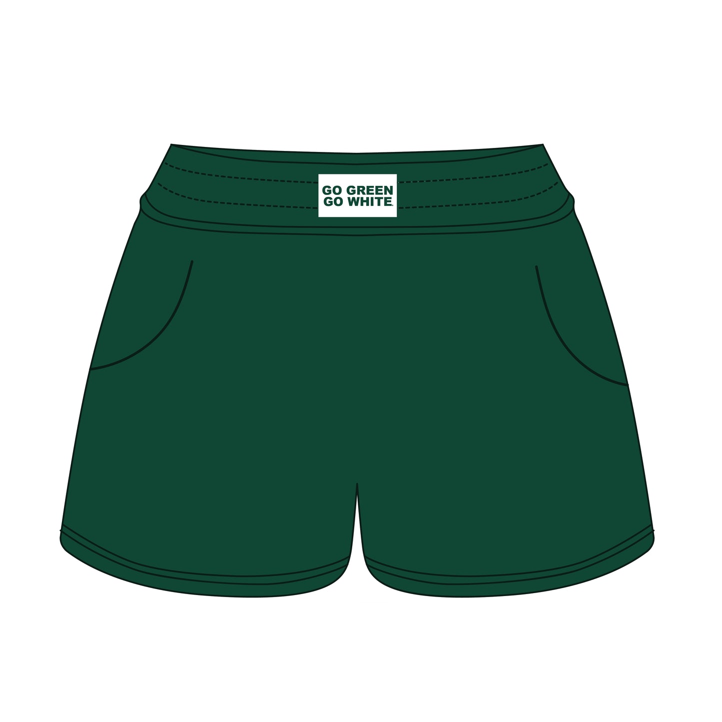 The Ava Airy Shorts Go Green Go White Woven Label | Youth Dark Green