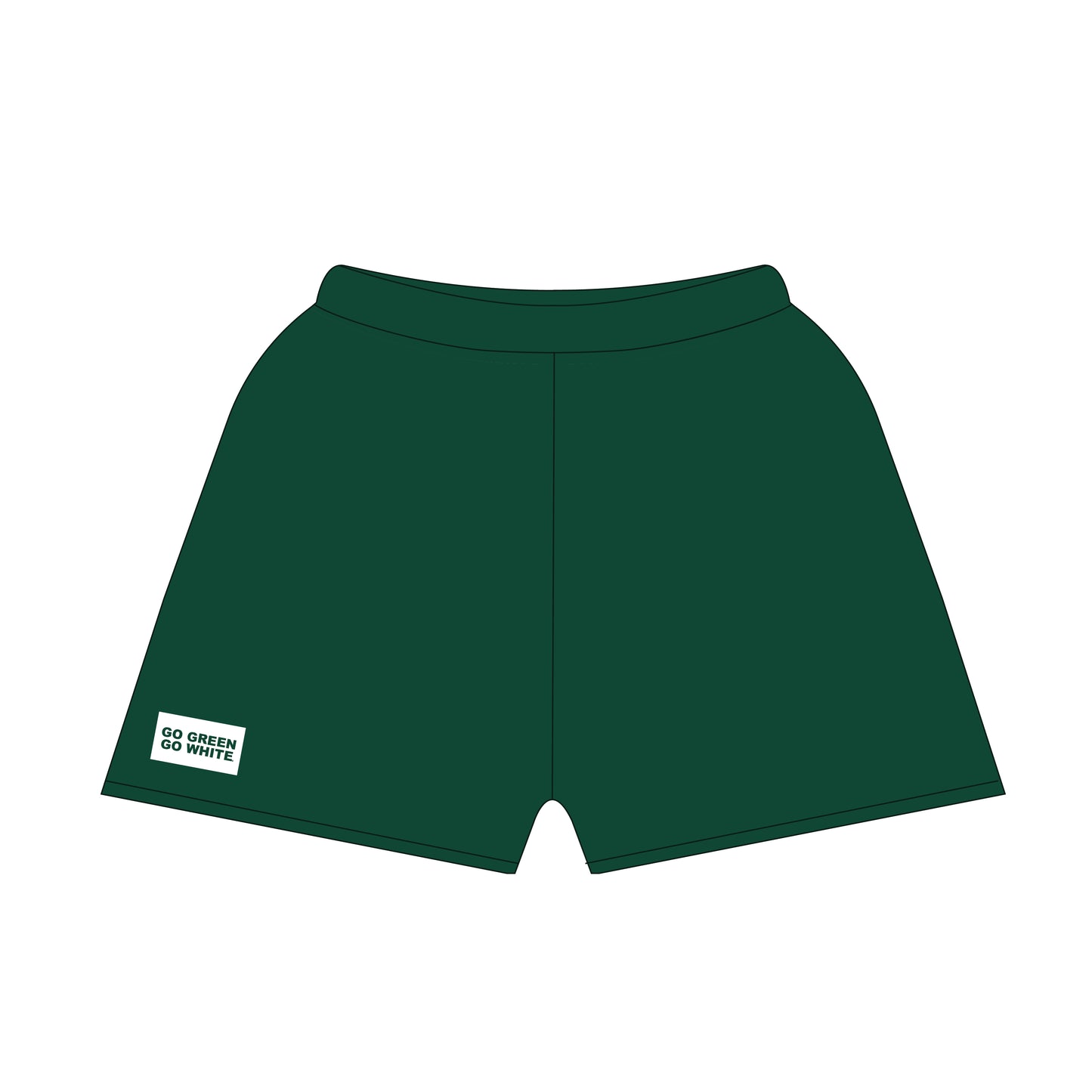The Becca Shorts Go Green Go White Woven Label | Dark Green