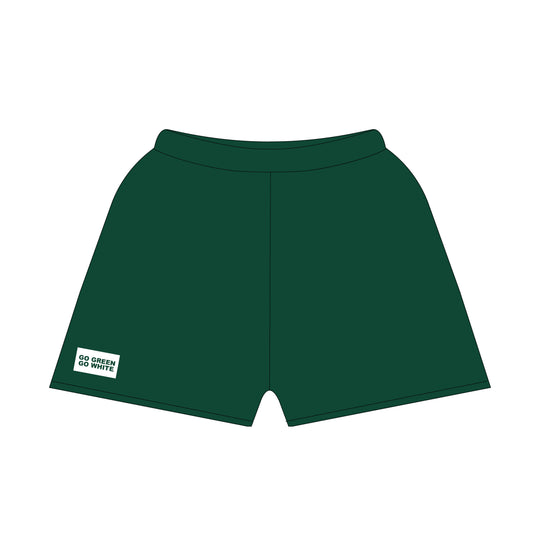 The Becca Shorts Go Green Go White Woven Label | Dark Green