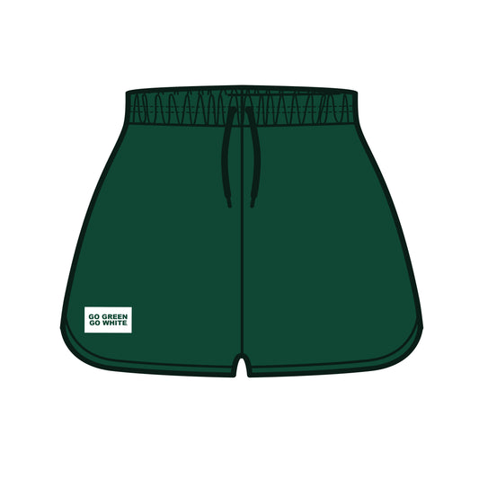 The Kristen Airy Lounge Shorts Go Green Go White Woven Label | Dark Green