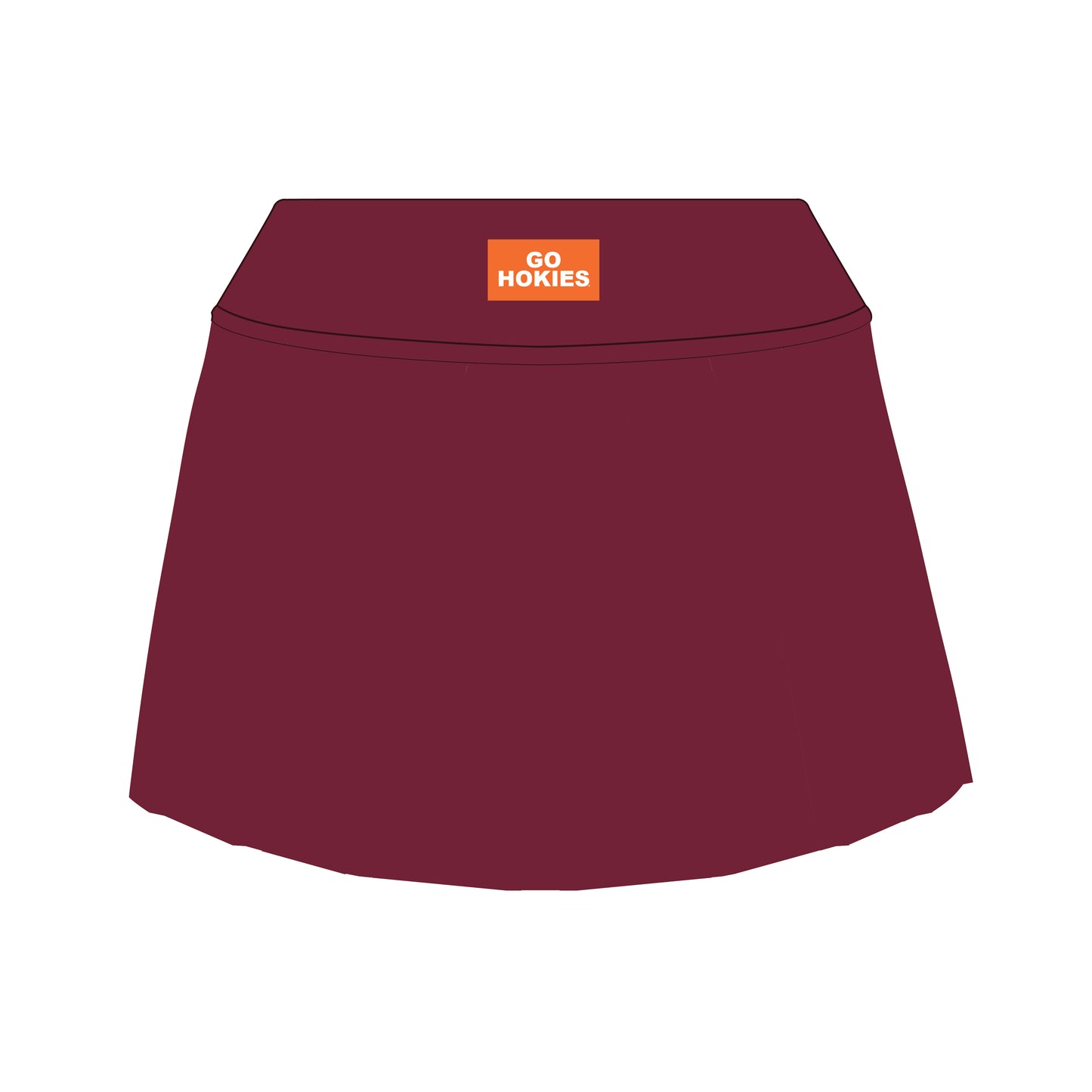 The Alli Tennis Skort Go Hokies Woven Label | Youth Maroon