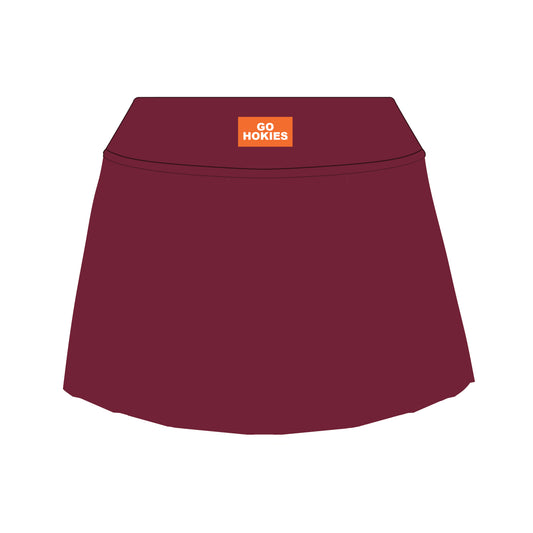The Alli Tennis Skort Go Hokies Woven Label | Maroon