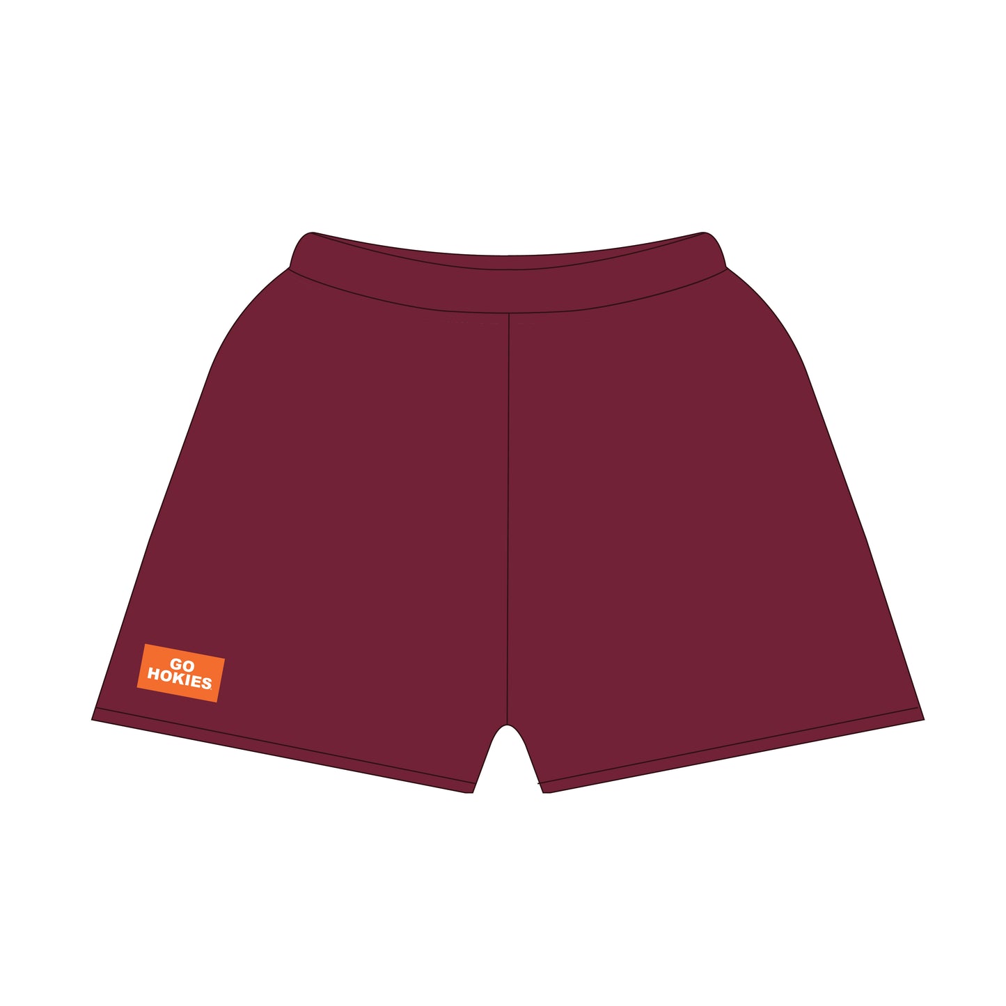 The Becca Shorts Go Hokies Woven Label | Maroon