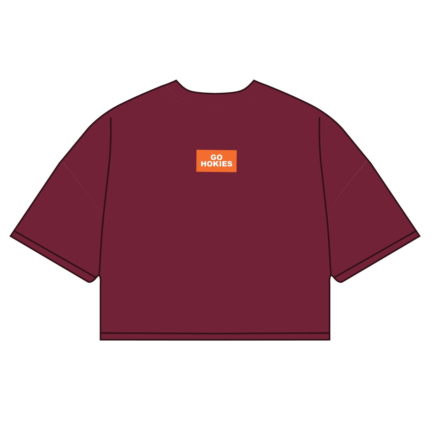 The Kristen Airy Shirt Go Hokies Woven Label | Maroon