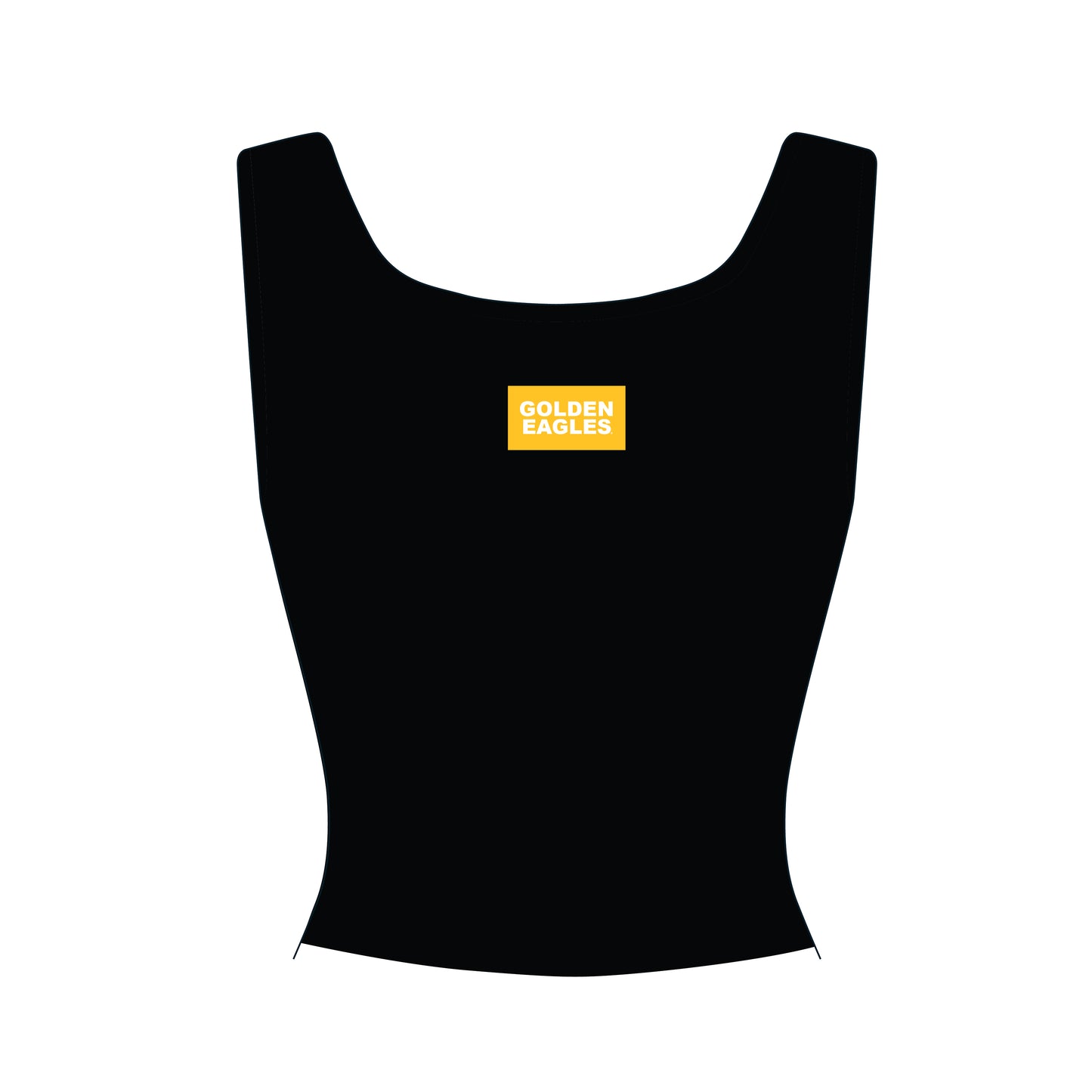 The Alli Airy Tank Golden Eagles Woven Label | Black