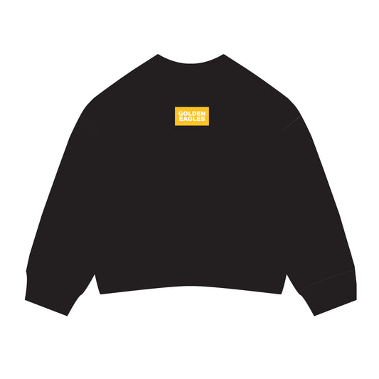 The Ava Airy Crewneck Golden Eagles Woven Label | Black