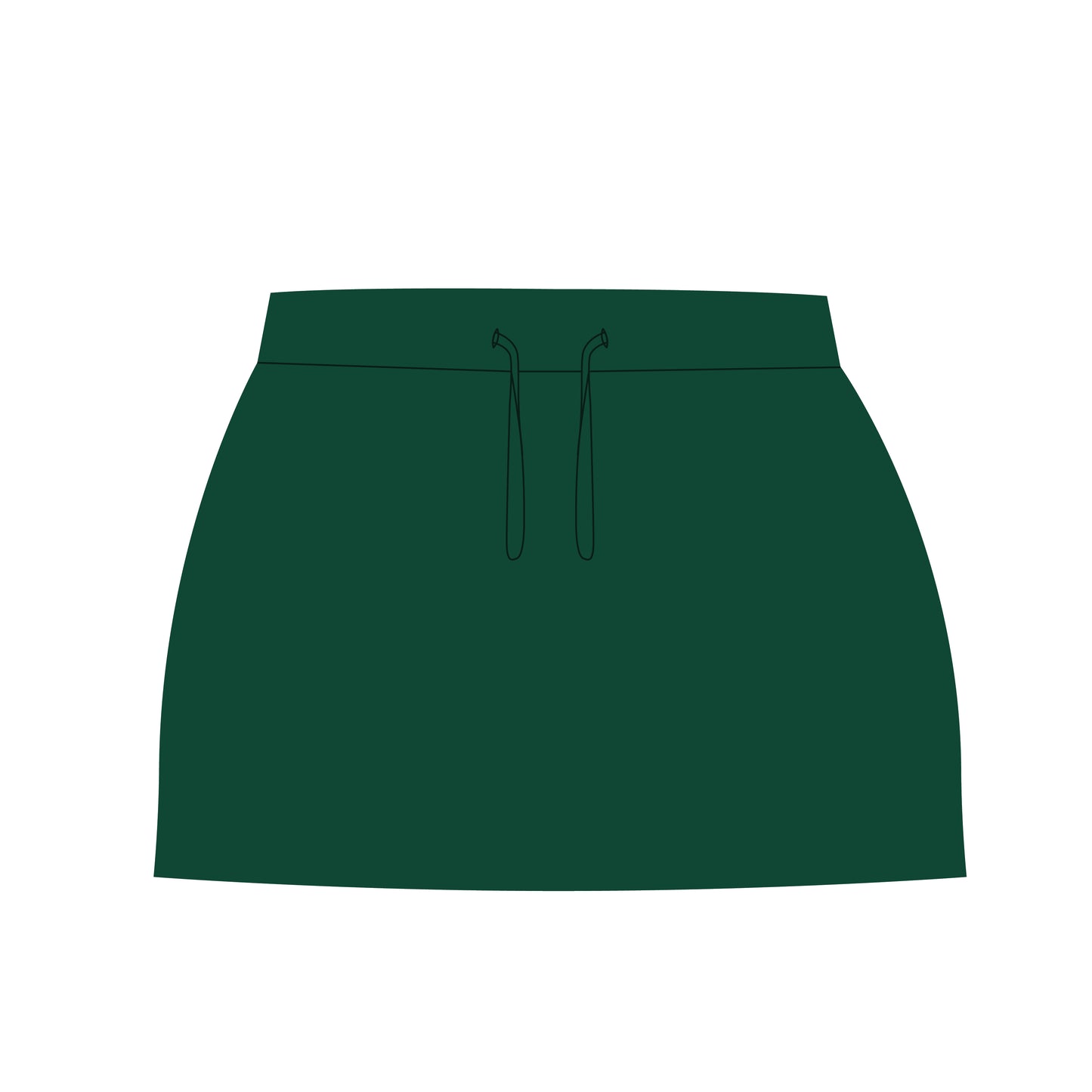 The Anna Active Skort Go Green Go White Woven Label | Dark Green