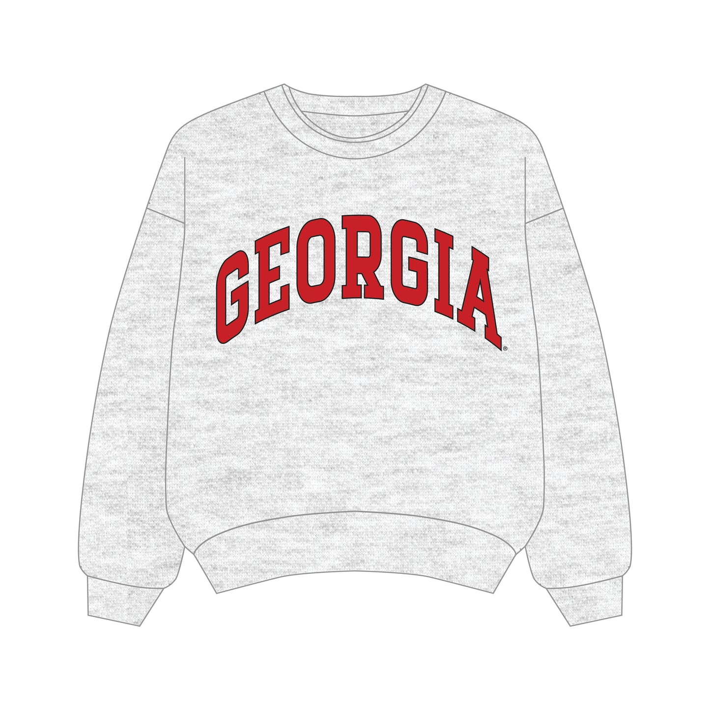 The Olivia Oversized Crewneck Georgia | Ash