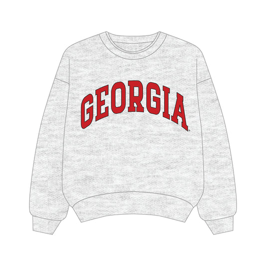 The Olivia Oversized Crewneck Georgia | Youth Ash
