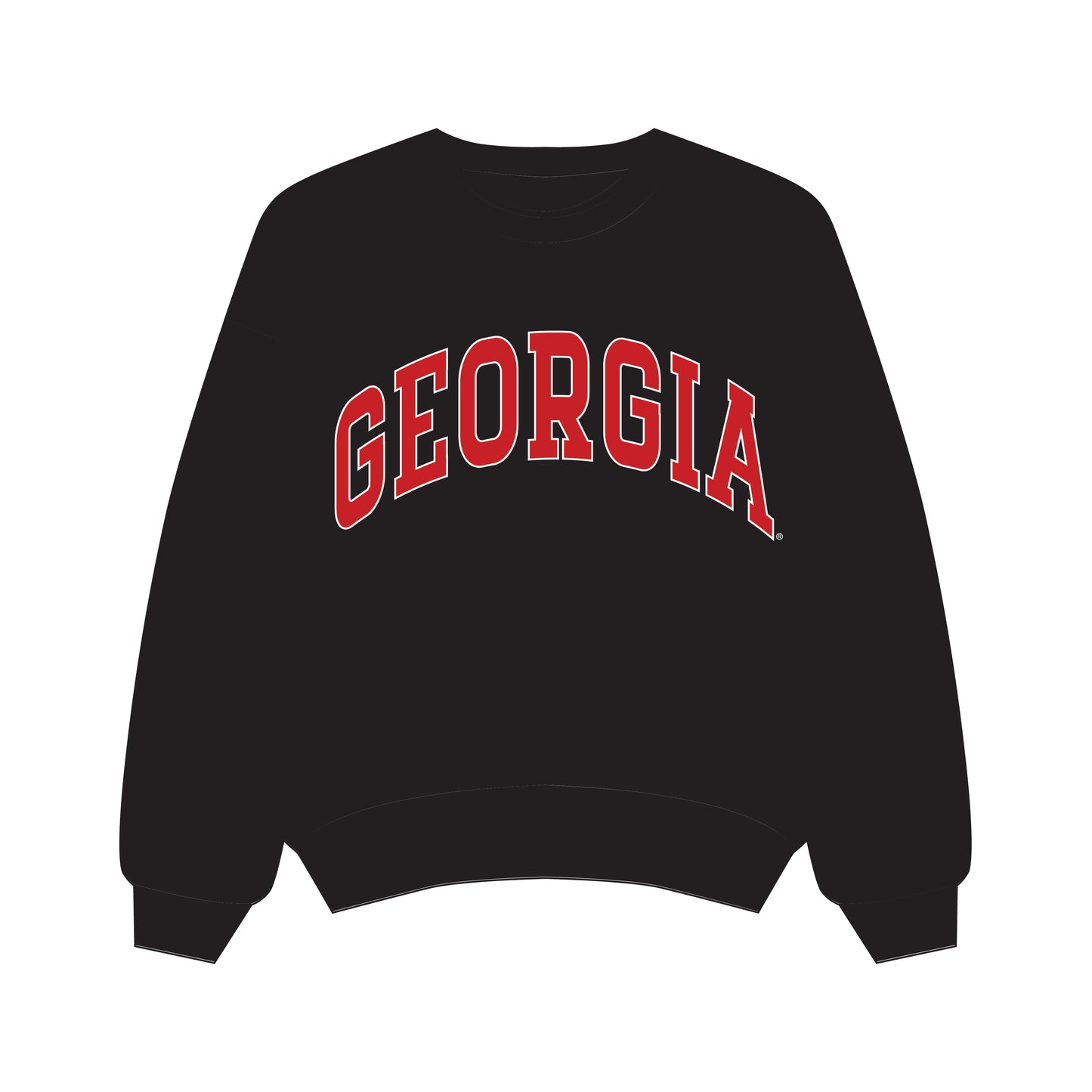 The Olivia Oversized Crewneck Georgia | Black
