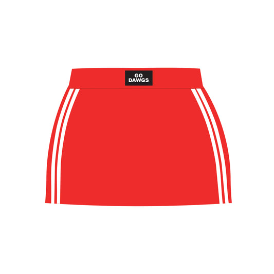 The Savannah Sporty Skort Go Dawgs Woven Label | Bright Red