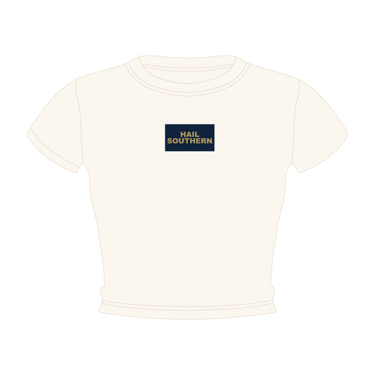 The Raegan Ribbed Baby Tee Hail Southern Woven Label | Bone