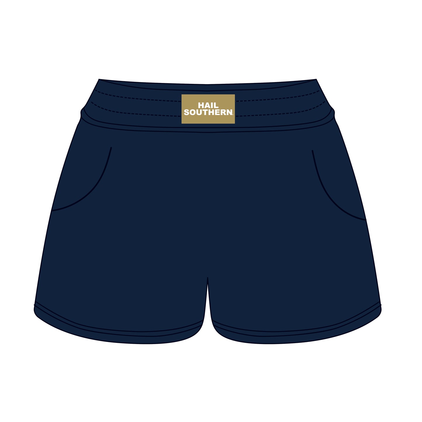 The Ava Airy Shorts Hail Southern Woven Label | Navy