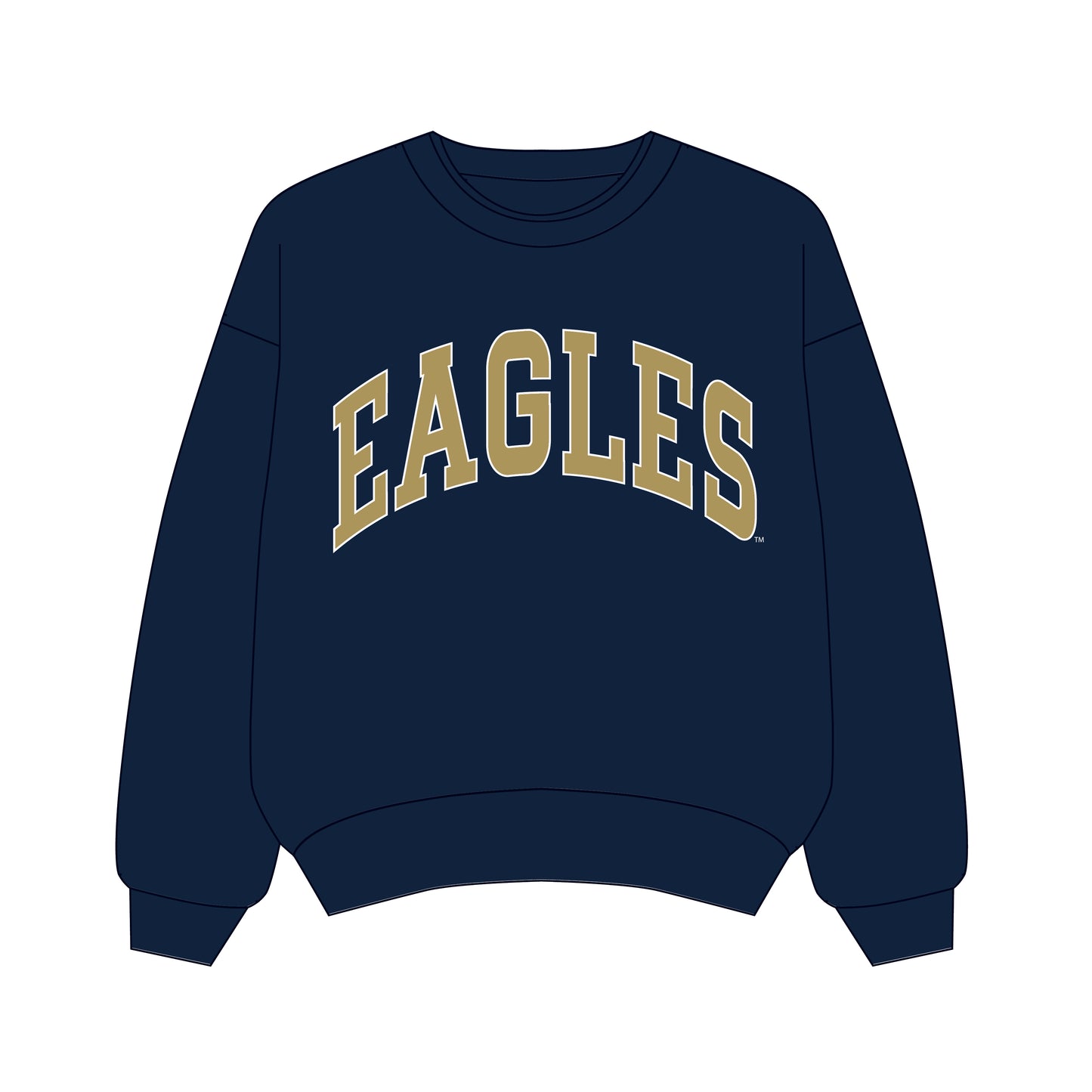 The Olivia Oversized Crewneck Eagles | Navy