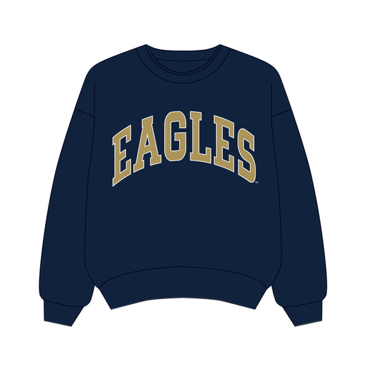 The Olivia Oversized Crewneck Eagles | Youth Navy