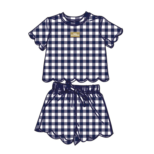 The Sue Scalloped Set Hail Southern | Youth Navy