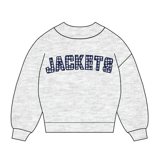 The Mallory Gingham Mockneck Georgia Tech | Ash