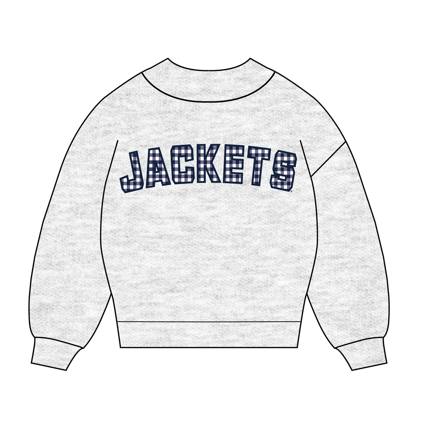 The Mallory Gingham Mockneck Georgia Tech | Youth Ash