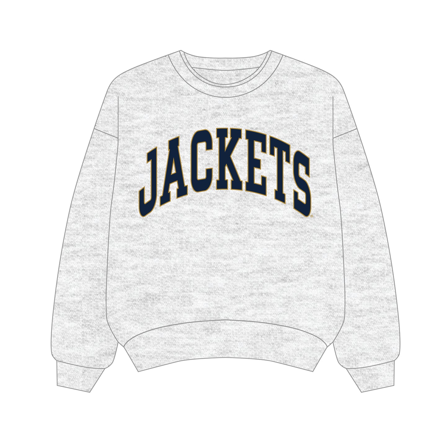 The Olivia Oversized Crewneck Georgia Tech | Ash