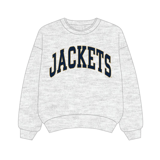 The Olivia Oversized Crewneck Georgia Tech | Ash
