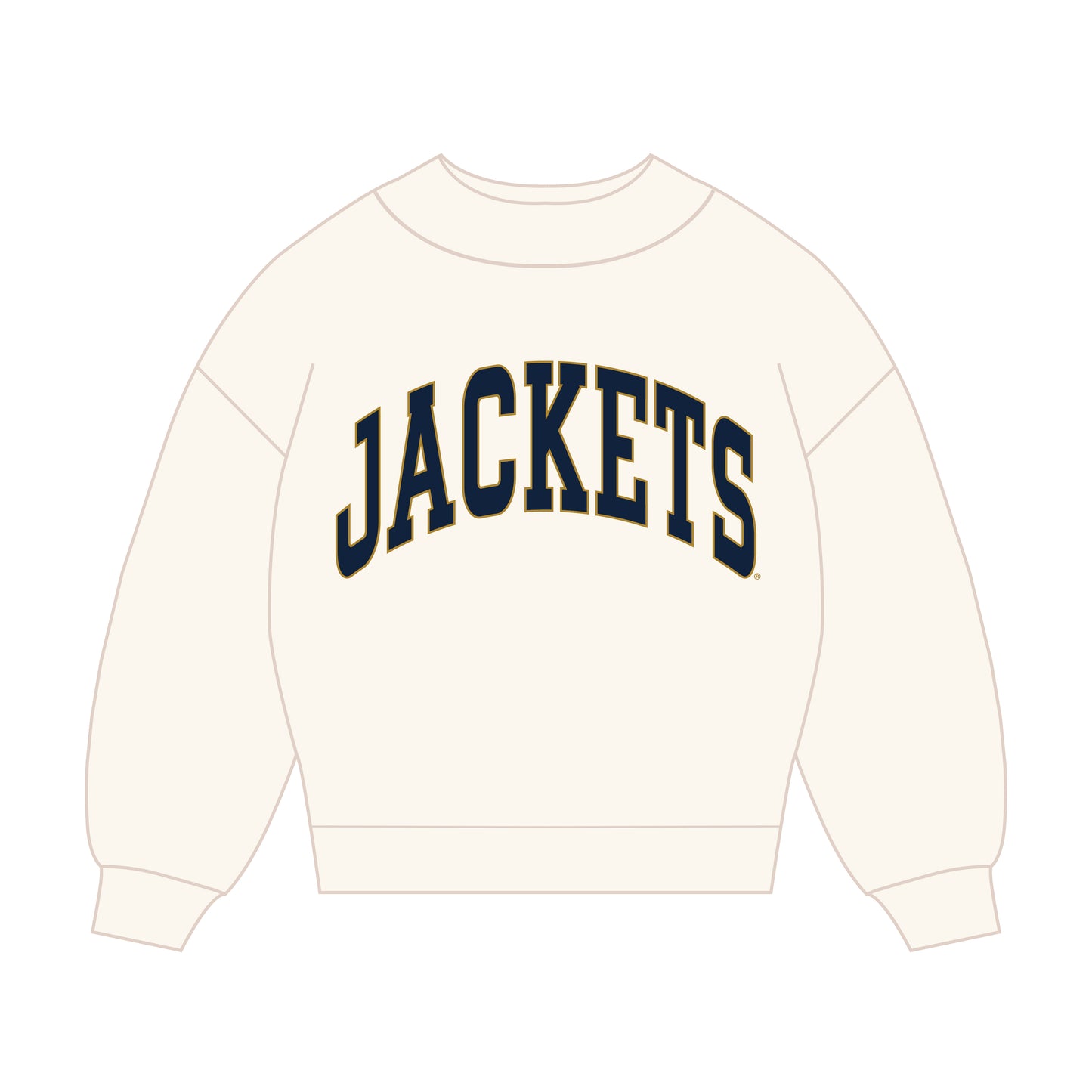 The Madi Classic Mockneck Jackets Applique | Bone