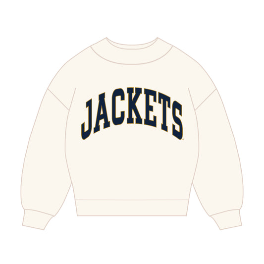 The Madi Classic Mockneck Jackets Applique | Bone