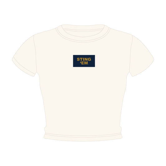 The Raegan Ribbed Baby Tee Sting 'Em Woven Label | Youth Bone