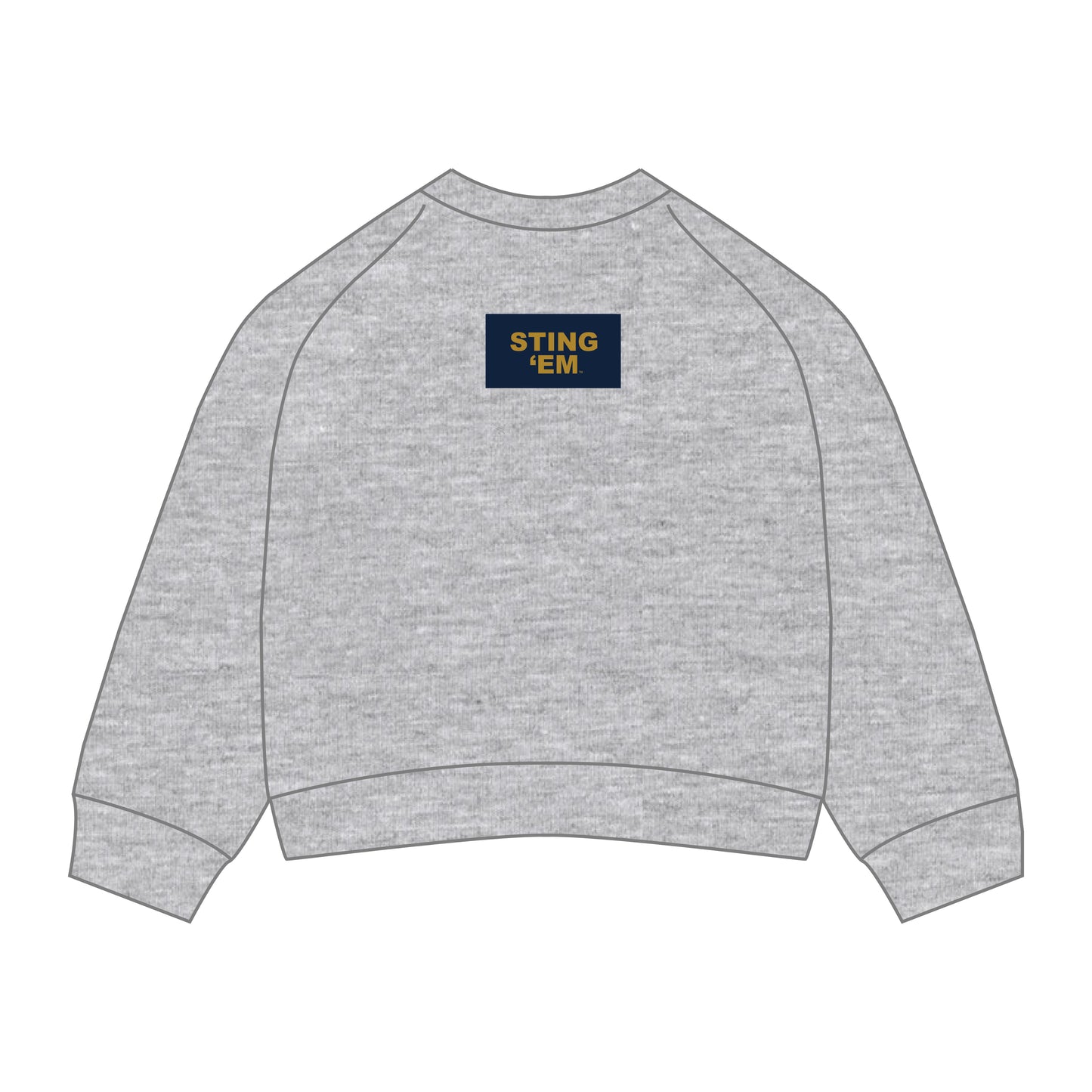 The Ava Airy Crewneck Sting 'Em Woven Label | Youth Heather Grey