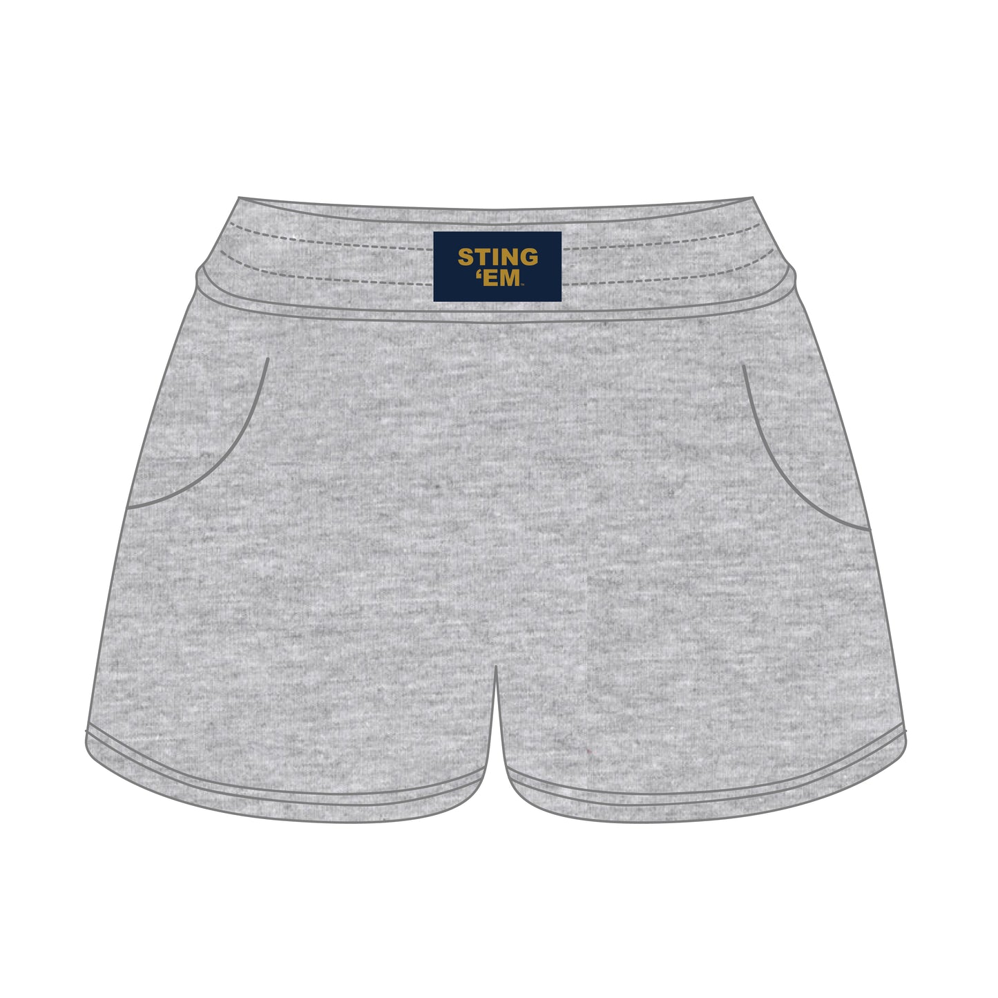 The Ava Airy Shorts Sting 'Em Woven Label | Heather Grey