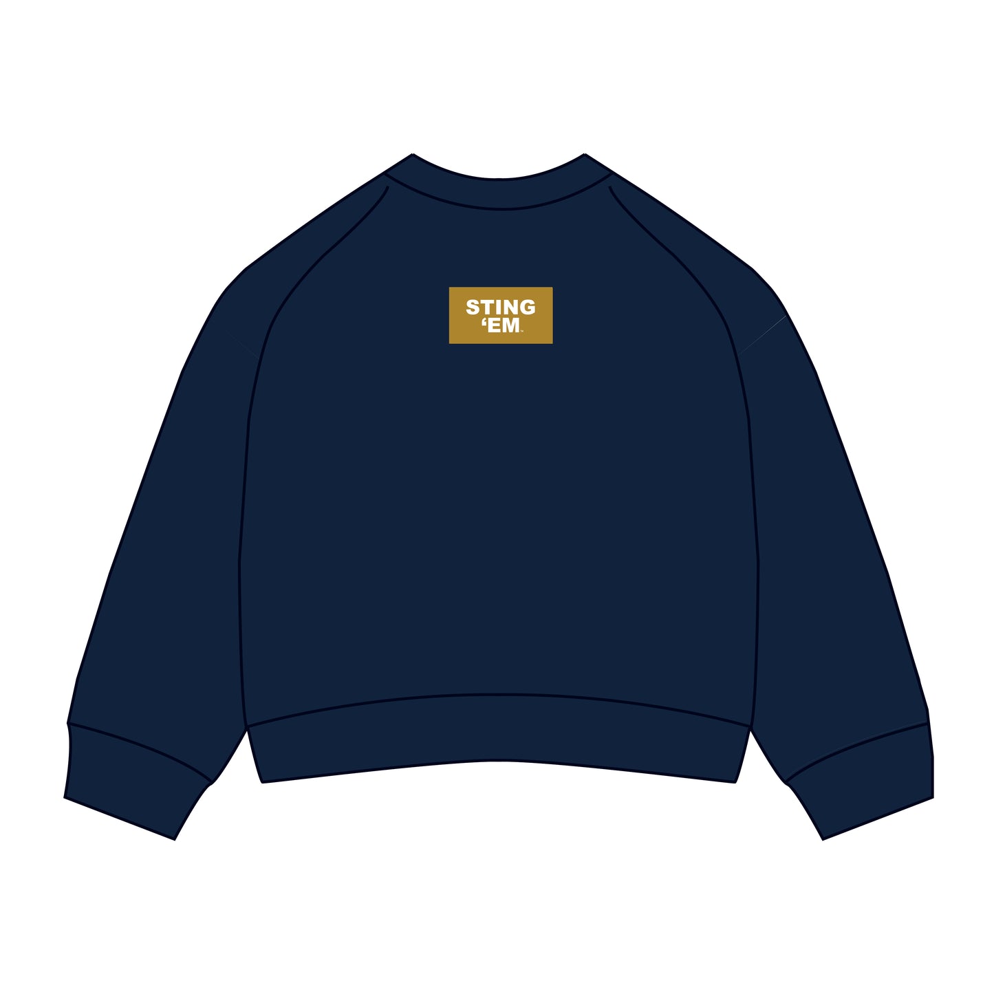 The Ava Airy Crewneck Sting 'Em Woven Label | Youth Navy