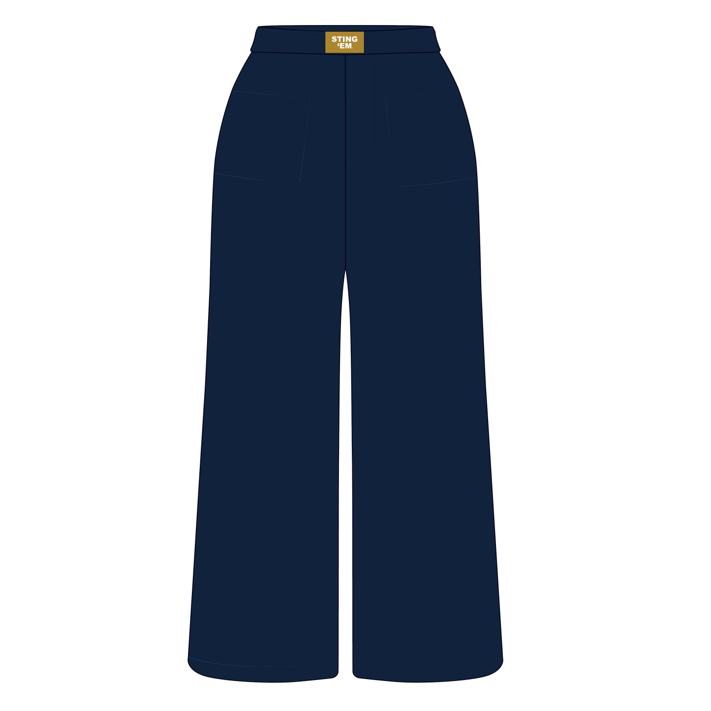 The Ava Airy Pants Sting 'Em Woven Label | Youth Navy