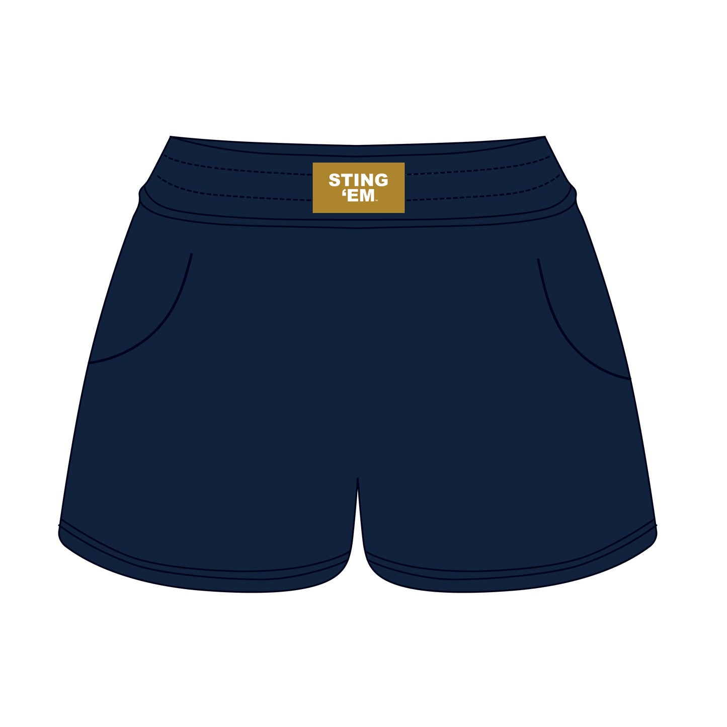 The Ava Airy Shorts Sting 'Em Woven Label | Youth Navy