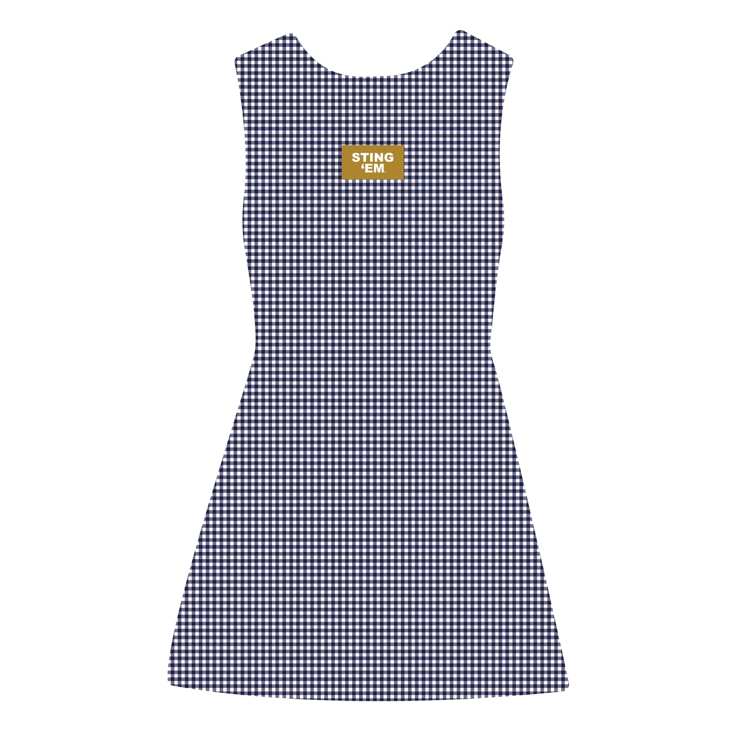 The Grace Gingham Dress Sting 'Em Woven Label | Navy