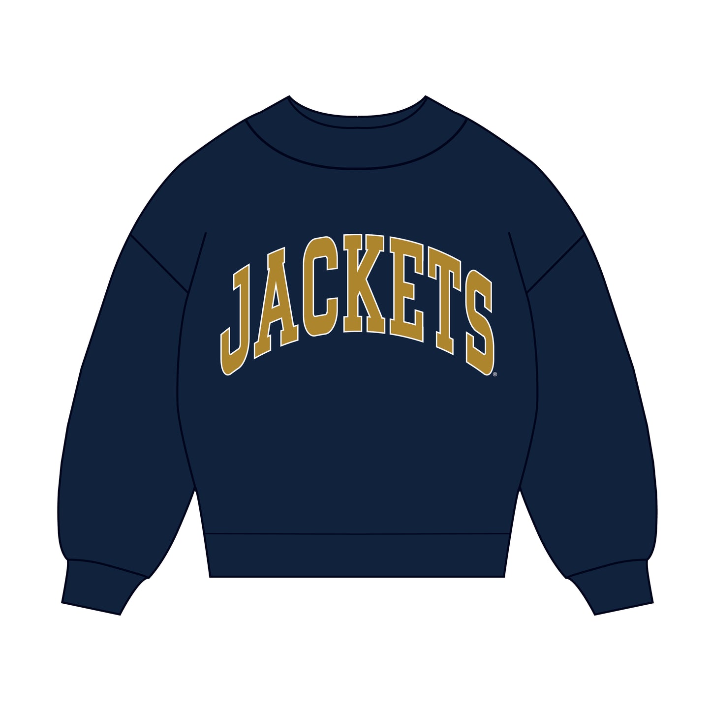 The Madi Classic Mockneck Jackets Applique | Youth Navy