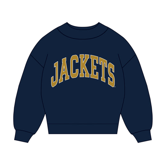 The Madi Classic Mockneck Jackets Applique | Youth Navy