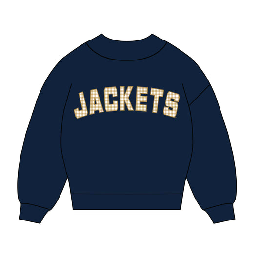 The Mallory Gingham Mockneck Georgia Tech | Navy