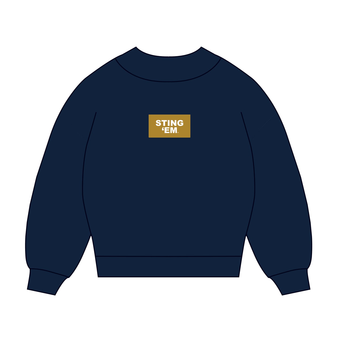 The Mary Mockneck Sting 'Em Woven Label | Youth Navy