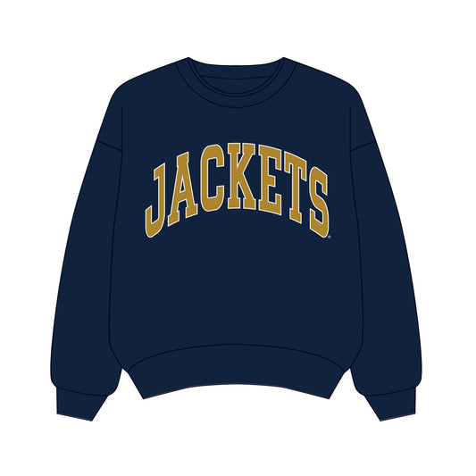 The Olivia Oversized Crewneck Georgia Tech | Navy