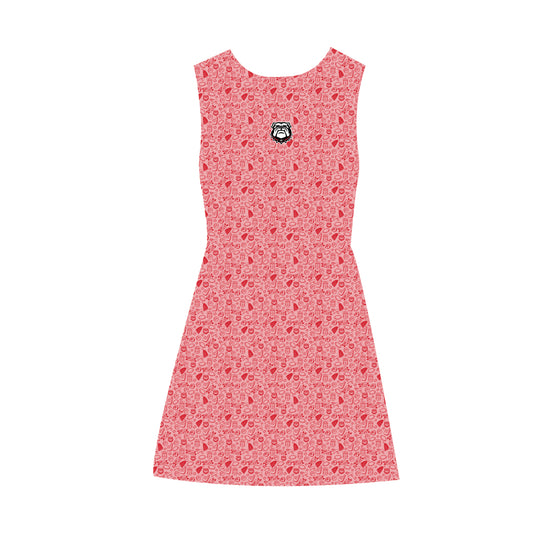 The Grace Pattern Dress Georgia | Toddler/Youth Bright Red