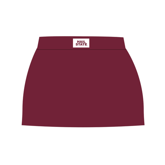 The Anna Active Skort Hail State Woven Label | Maroon